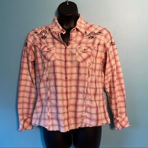 🛍️3/$30 Panhandle slim western‎  shirt